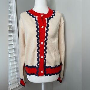 THML Cream and Red Cardigan